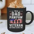I'm A Dad Pawpaw And A Veteran Shirt Men Grandpa Fathers Day Graphic Print Coffee Mug