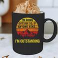 I'm Going Outside If Asked I'm Outstanding Dad Joke Graphic Print Coffee Mug