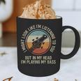 Introvert Bass Guitarist Musician Playing Bass Guitar Graphic Print Coffee Mug