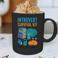 Introvert Book Lover Introvert Survival Kit Graphic Print Coffee Mug