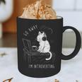 Introvert Cat With Coffee On Computer Antisocial Emo Goth Graphic Print Coffee Mug Introvert Cat With Coffee On Computer Antisocial Emo Goth Graphic Print Coffee Mug