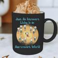Introvert Extrovert Cartoon In Asstrovert World Graphic Print Coffee Mug Introvert Extrovert Cartoon In Asstrovert World Graphic Print Coffee Mug