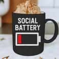 Introvert Low Social Battery Level Anti Social People Graphic Print Coffee Mug Introvert Low Social Battery Level Anti Social People Graphic Print Coffee Mug