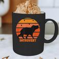 Introvert Retro Sunset Capybara Tee Graphic Print Coffee Mug