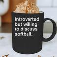 Introvert Softball Player Quote Graphic Print Coffee Mug Introvert Softball Player Quote Graphic Print Coffee Mug