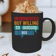 Introverted But Willing To Discuss 90s Graphic Print Coffee Mug