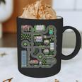 Kid Play Cars On Dad Back Race Track Mat Fathers Day Graphic Print Coffee Mug