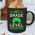 Kids 1st Grade Level Unlocked Back To School Gamer Graduation Graphic Print Coffee Mug