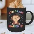 Kids 8th Grade Nailed It Monkey Graduation Graphic Print Coffee Mug