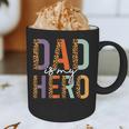 Kids Fathers Day Shirt For Son Daughter My Dad Is My Hero Graphic Print Coffee Mug