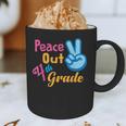 Last Day Of School Peace Out Grade 4 Graduation Kids Graphic Print Coffee Mug