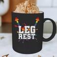 Leg Rest Naughty Dad Joke Vagitarian Lesbian Graphic Print Coffee Mug