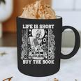 Life Is Short Buy The Book Introvert Skeleton Reading Graphic Print Coffee Mug