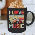 I Love 70's Music Retro Style Nostalgia Cassette 1970s Party Graphic Print Coffee Mug