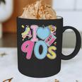 I Love 90's Retro Style Nostalgia Vibe 1990's Party Graphic Print Coffee Mug