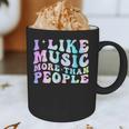 I Like Music More Than People Introvert Musician Retro Graphic Print Coffee Mug