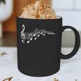 Musical Notes Music Dad Text In Treble Clef T-Shirt T-Shirt Graphic Print Coffee Mug