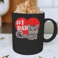 Nebelung Cat 1 Dad Father's Day Daddy Heart Decor For Men Women Kids Graphic Print Coffee Mug
