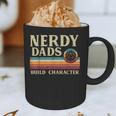 Nerdy Dads Build Character Retro Fathers Day Daddy Papa Men Graphic Print Coffee Mug