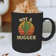Not A Hugger Cactus Retro Sunset No Hugging Introvert Graphic Print Coffee Mug