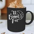 Number 11's Biggest Fan Shirt Basketball Player Mom Dad Graphic Print Coffee Mug