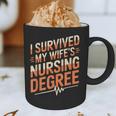 Nurse Graduation I Survived My Wife'S Nursing Degree Nurse Graphic Print Coffee Mug