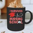 Nurse Survived Nursing School Graduation Graphic Print Coffee Mug