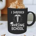 Nursing School Graduation Shirt I Survived RN Gift Graphic Print Coffee Mug