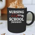 Nursing School Survivor 2025 RN ER Graduation Nurse Grad Graphic Print Coffee Mug