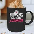Nursing School Survivor Shirt Graduation Party Tee Graphic Print Coffee Mug