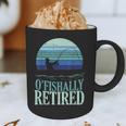 Ofishally Retired Fishing Retro Retirement Dad Men Graphic Print Coffee Mug