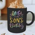 OMG It's My Son's Birthday Happy Bday Tie Dye Mom Dad Graphic Print Coffee Mug