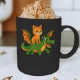 Orange Cat Dragon Riding Animal Lover Mom Dad Kids Graphic Print Coffee Mug