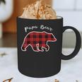 PAPA Bear Men Red Plaid Christmas Pajama Family Dad Small Graphic Print Coffee Mug