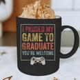 I Paused My Game To Graduate Gamer Graduation Men Boys Graphic Print Coffee Mug