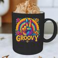 Peace Sign Groovy Vibes Costume Nostalgia Tie Dye Fashion Graphic Print Coffee Mug