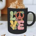 Peace Sign Love Groovy Vibes Costume Nostalgia 1980s Fashion Graphic Print Coffee Mug