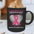 Pink In Memory Of Daughter In Law Breast Cancer Heart Print Graphic Print Coffee Mug