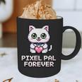 Pixel Art Pet Cat Y2K Retro Vintage Digital Nostalgia Tech Graphic Print Coffee Mug