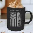 Please Chew Quieter Introvert USA Flag Vintage Graphic Print Coffee Mug Please Chew Quieter Introvert USA Flag Vintage Graphic Print Coffee Mug