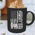 Pomsky Dad American Flag Pomsky Owner Pomsky Lover Graphic Print Coffee Mug