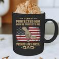 Now He Protects Me USAF Dad Proud Air Force Dad T-Shirt Graphic Print Coffee Mug