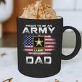 Proud To Be An Army Dad With American Flag Veteran Graphic Print Coffee Mug