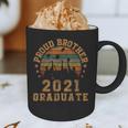 Proud Brother Of 2021 Graduate Senior 21 Vintage Graduation Graphic Print Coffee Mug