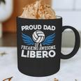 Proud Dad Of A Freaking Awesome Libero Volleyball Father Graphic Print Coffee Mug