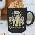 Proud Grandma Of Two 2024 Graduate Class 2024 Graduation Graphic Print Coffee Mug