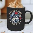 Proud Husky Dad American Flag Patriotic Husky Dad Graphic Print Coffee Mug