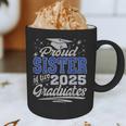 Proud Sister Of Two Class Of 2025 Graduates Twins Graduation Graphic Print Coffee Mug