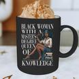Queen Masters Degree Graduation Educated Melanin Grad Graphic Print Coffee Mug