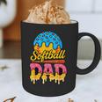 Retro Ice Cream Drip Softball Dad Game Day Dad Father's Day Graphic Print Coffee Mug